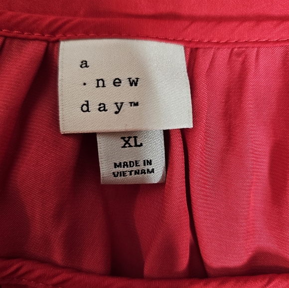 A New Day flowy red blouse. XL - Picture 4 of 5